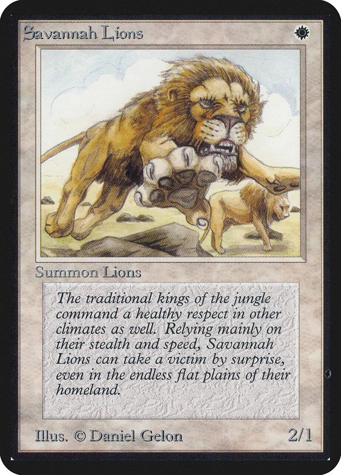 1993 Limited Edition Alpha Savannah Lions rare #38 rare card image