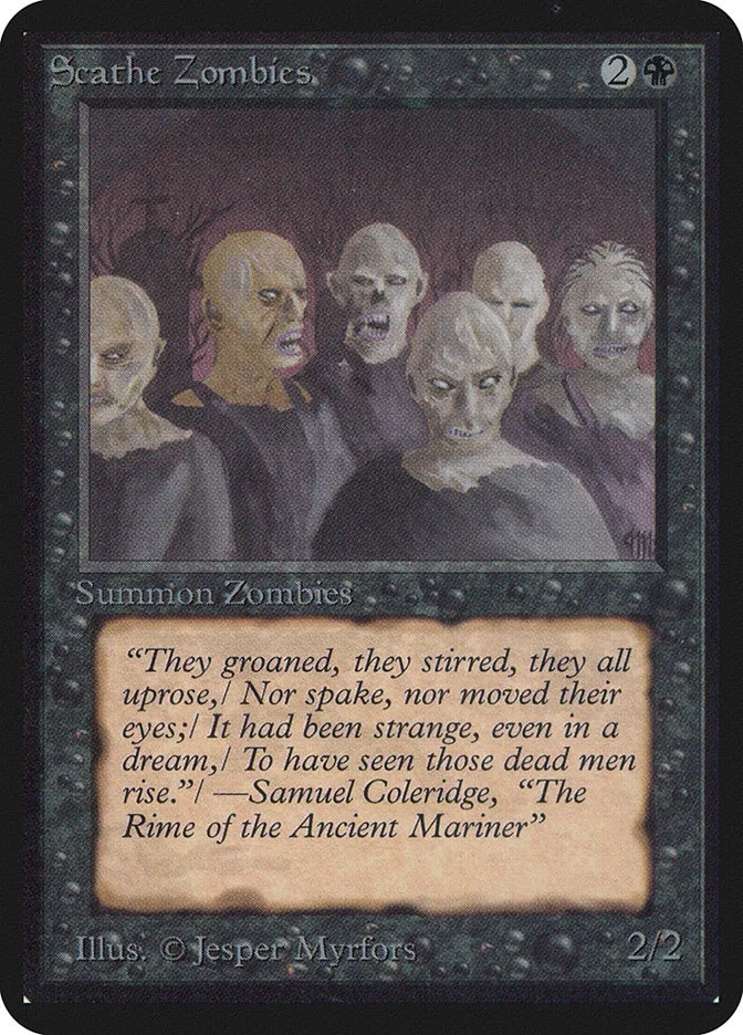 1993 Limited Edition Alpha Scathe Zombies common #125 common card image