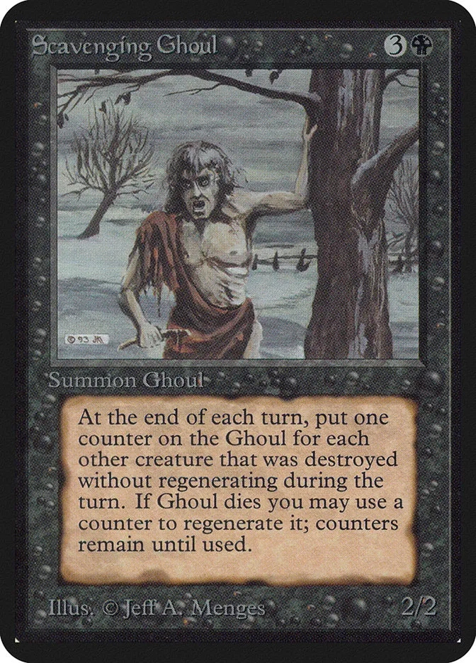 1993 Limited Edition Alpha Scavenging Ghoul uncommon #126 uncommon card image