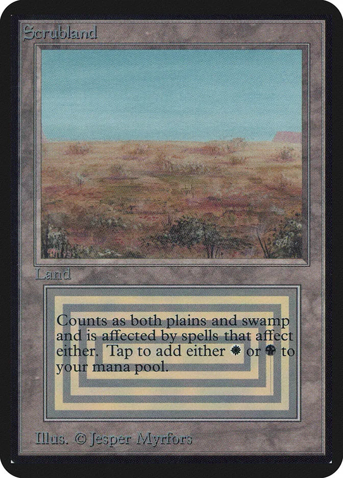 1993 Limited Edition Alpha Scrubland rare #281 rare card image
