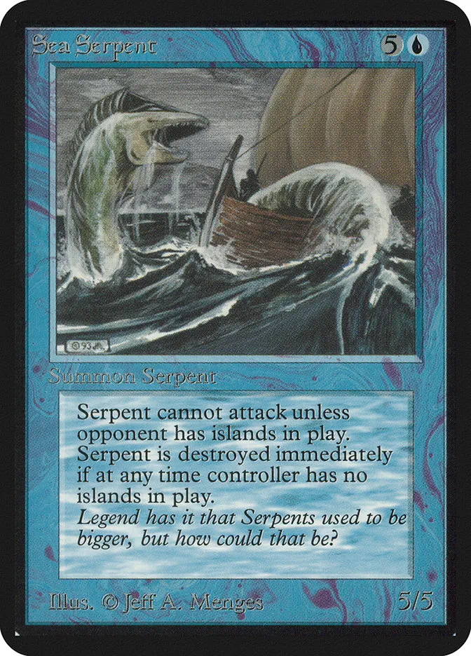 1993 Limited Edition Alpha Sea Serpent common #76 common card image