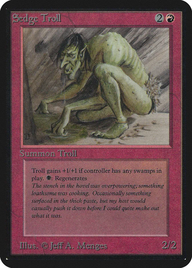 1993 Limited Edition Alpha Sedge Troll rare #172 rare card image