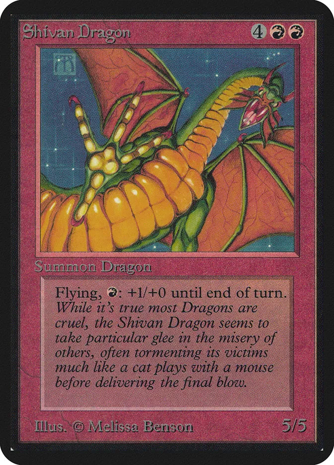 1993 Limited Edition Alpha Shivan Dragon rare #174 rare card image