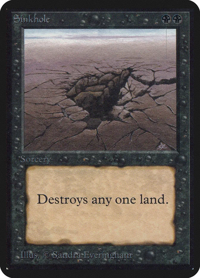 1993 Limited Edition Alpha Sinkhole common #129 common card image