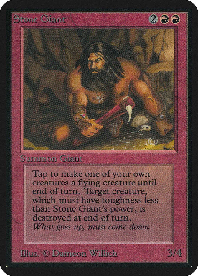 1993 Limited Edition Alpha Stone Giant uncommon #176 uncommon card image