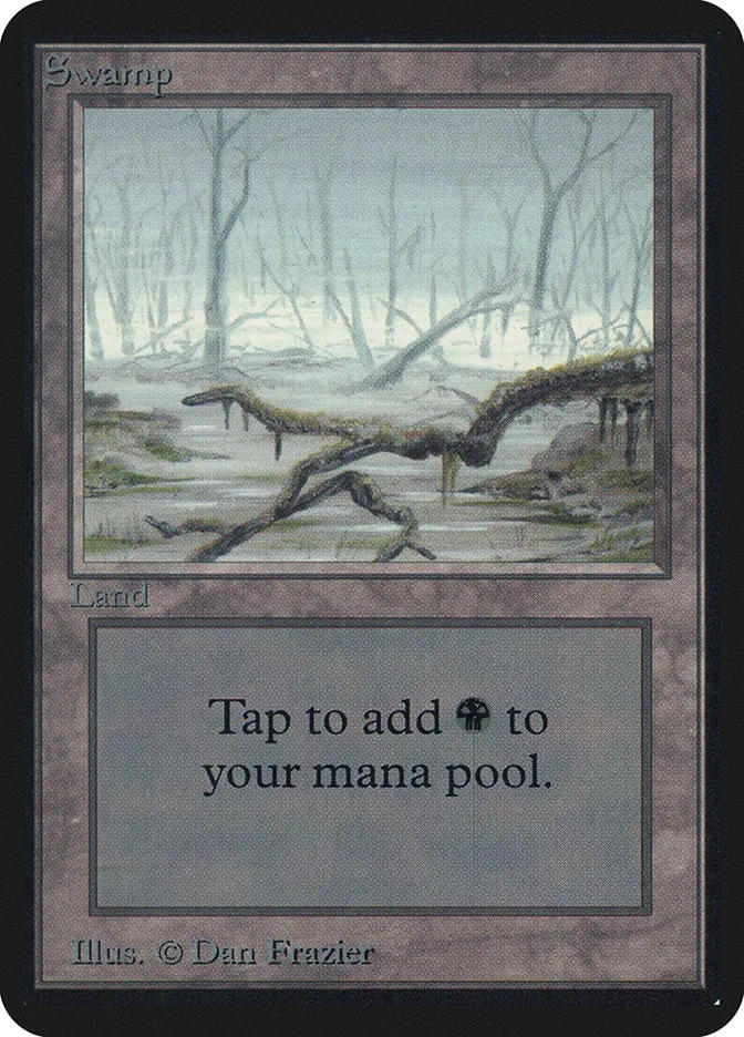 1993 Limited Edition Alpha Swamp [B] common #290 common card image
