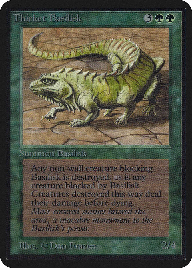 1993 Limited Edition Alpha Thicket Basilisk uncommon #218 uncommon card image