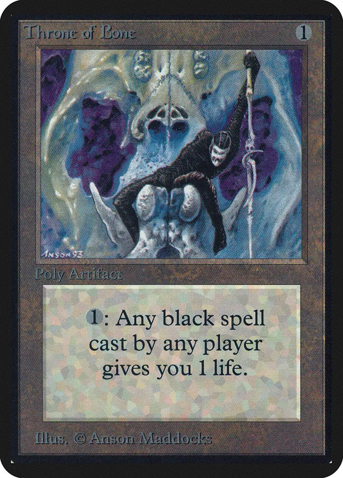 1993 Limited Edition Alpha Throne of Bone uncommon #273 uncommon card image
