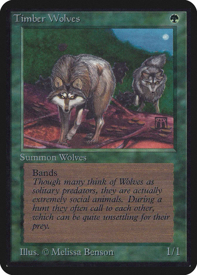 1993 Limited Edition Alpha Timber Wolves rare #219 rare card image