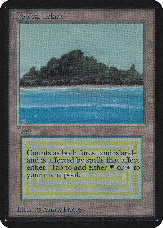 1993 Limited Edition Alpha Tropical Island rare #283 rare card image