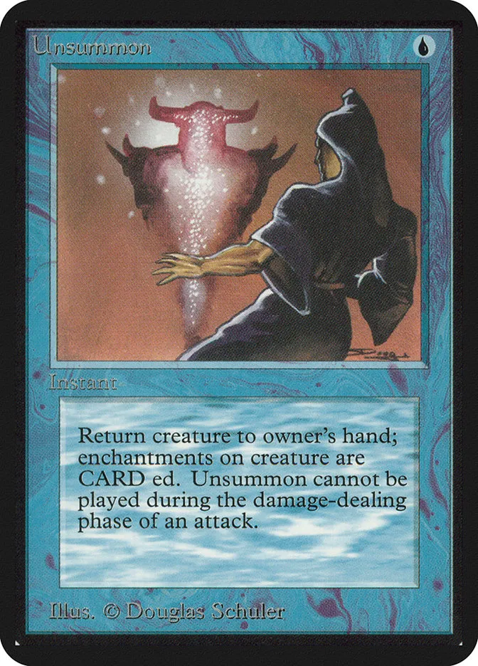 1993 Limited Edition Alpha Unsummon common #86 common card image