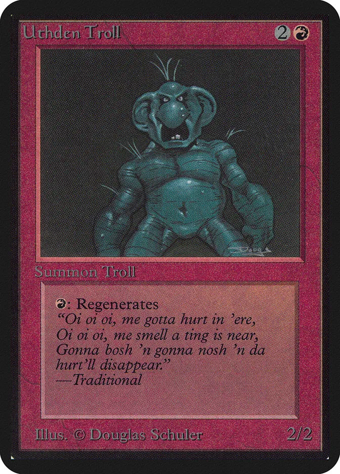 1993 Limited Edition Alpha Uthden Troll uncommon #180 uncommon card image