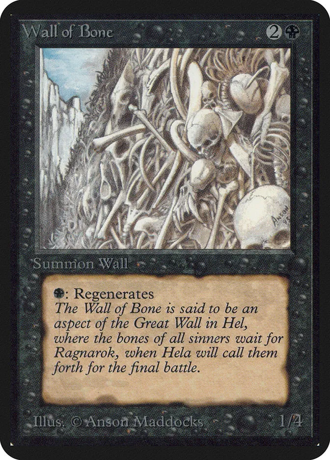 1993 Limited Edition Alpha Wall of Bone uncommon #132 uncommon card image