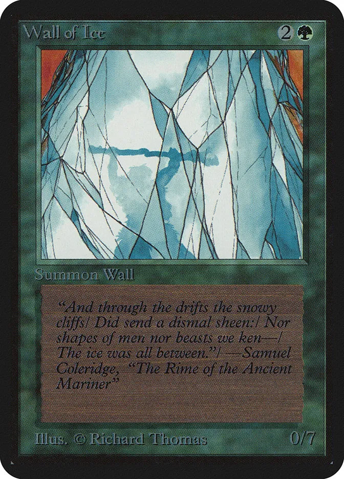 1993 Limited Edition Alpha Wall of Ice uncommon #224 uncommon card image