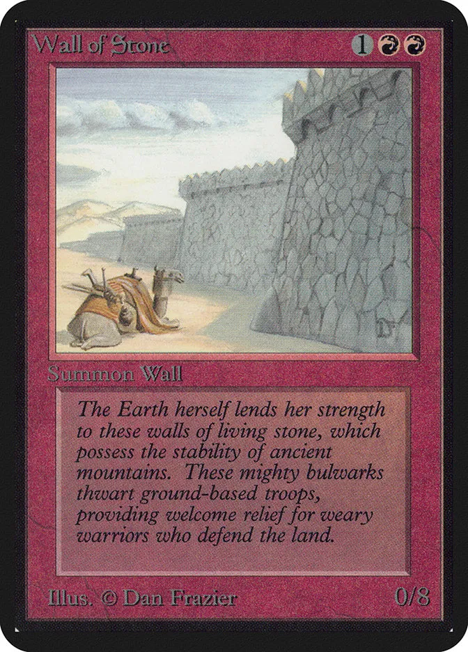 1993 Limited Edition Alpha Wall of Stone uncommon #182 uncommon card image