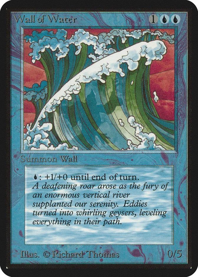 1993 Limited Edition Alpha Wall of Water uncommon #90 uncommon card image