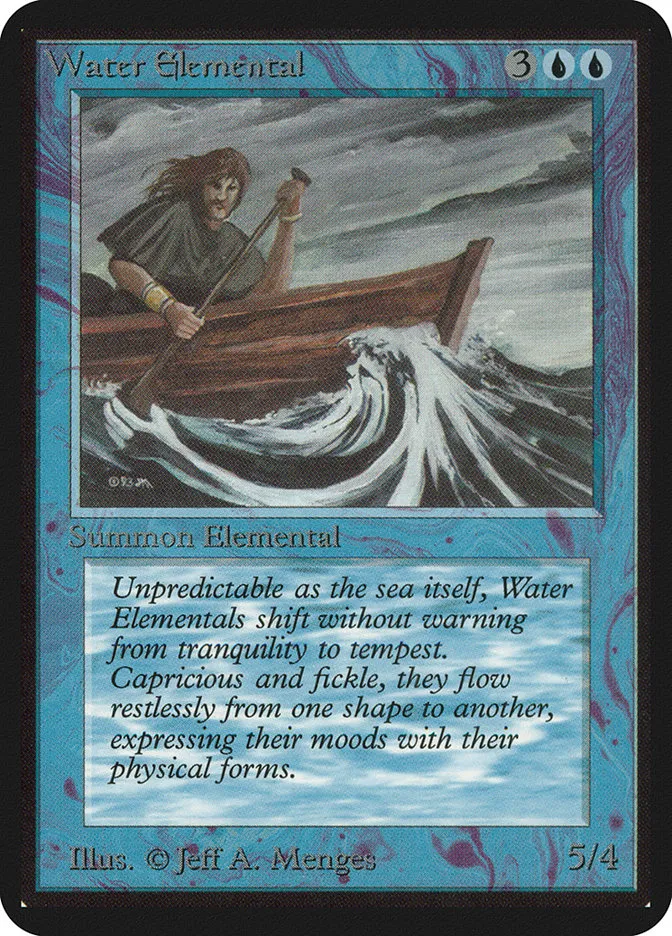1993 Limited Edition Alpha Water Elemental uncommon #91 uncommon card image