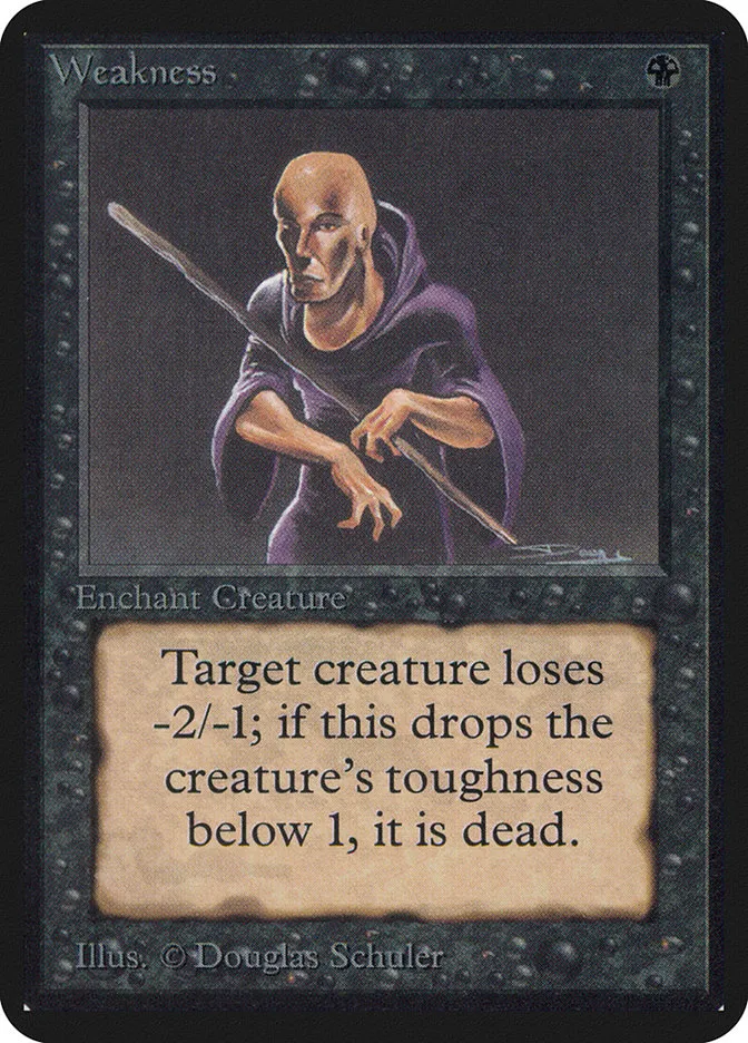1993 Limited Edition Alpha Weakness common #134 common card image