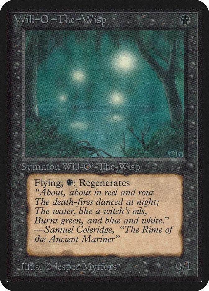 1993 Limited Edition Alpha Will-o'-the-Wisp rare #135 rare card image