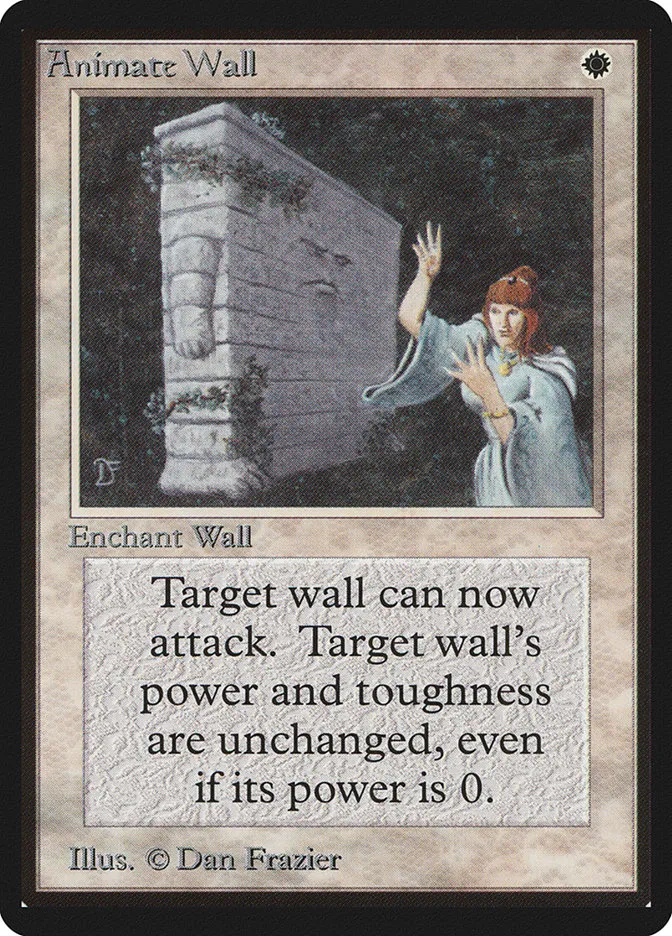 1993 Limited Edition Beta Animate Wall rare #1 rare card image