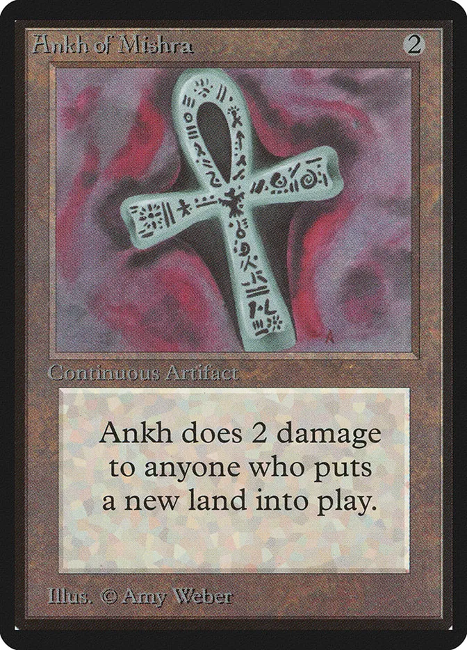 1993 Limited Edition Beta Ankh of Mishra rare #231 rare card image