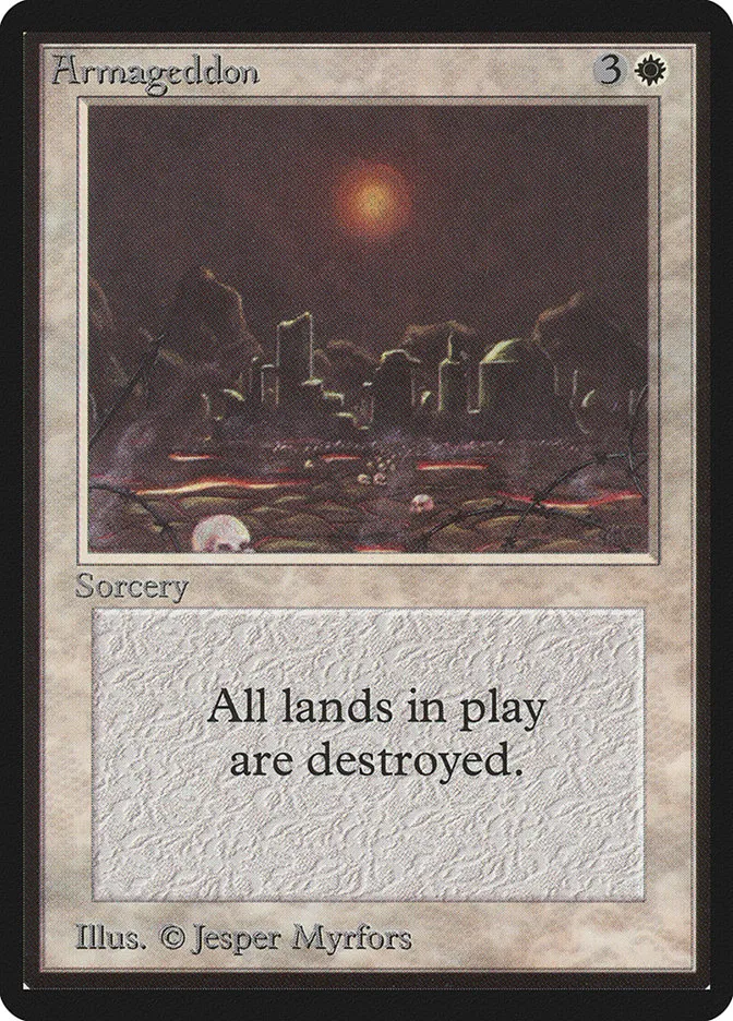 1993 Limited Edition Beta Armageddon rare #2 rare card image