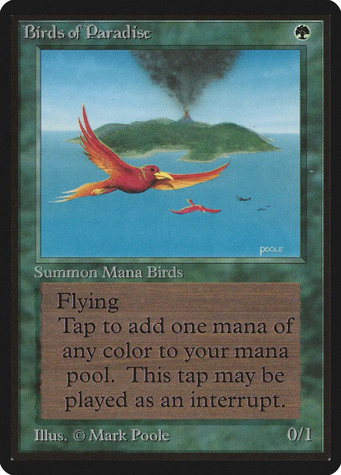 1993 Limited Edition Beta Birds of Paradise rare #187 rare card image