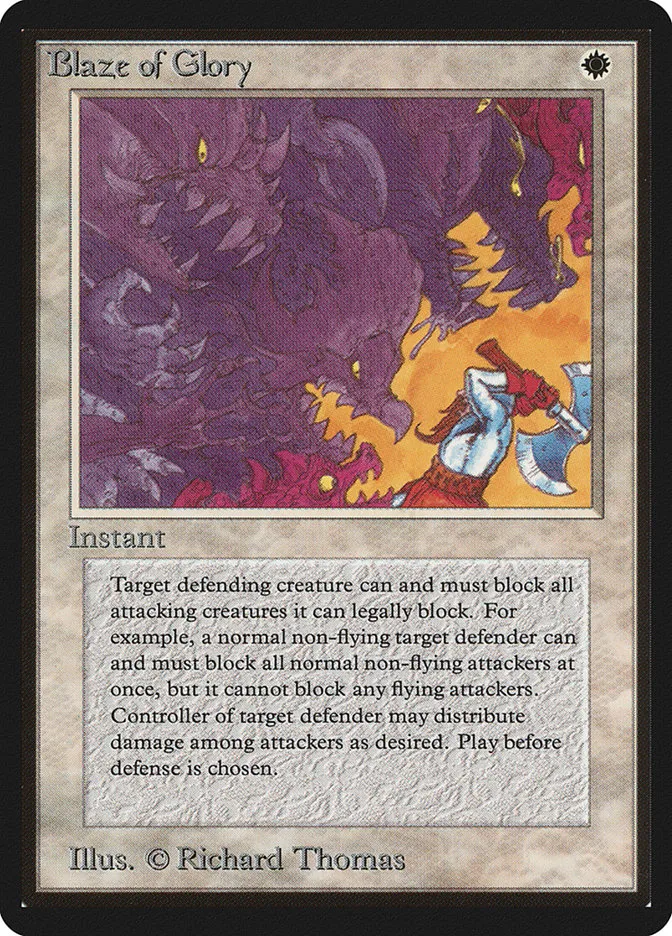 1993 Limited Edition Beta Blaze of Glory rare #6 rare card image