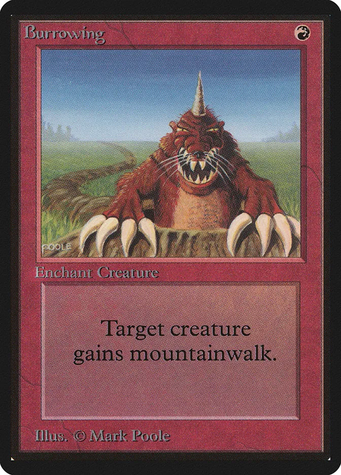 1993 Limited Edition Beta Burrowing uncommon #139 uncommon card image