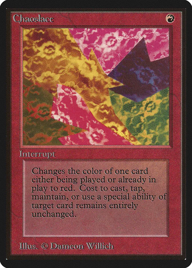 1993 Limited Edition Beta Chaoslace rare #140 rare card image