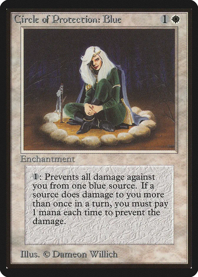 1993 Limited Edition Beta Circle of Protection: Blue common #11 common card image