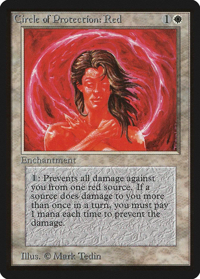 1993 Limited Edition Beta Circle of Protection: Red common #13 common card image