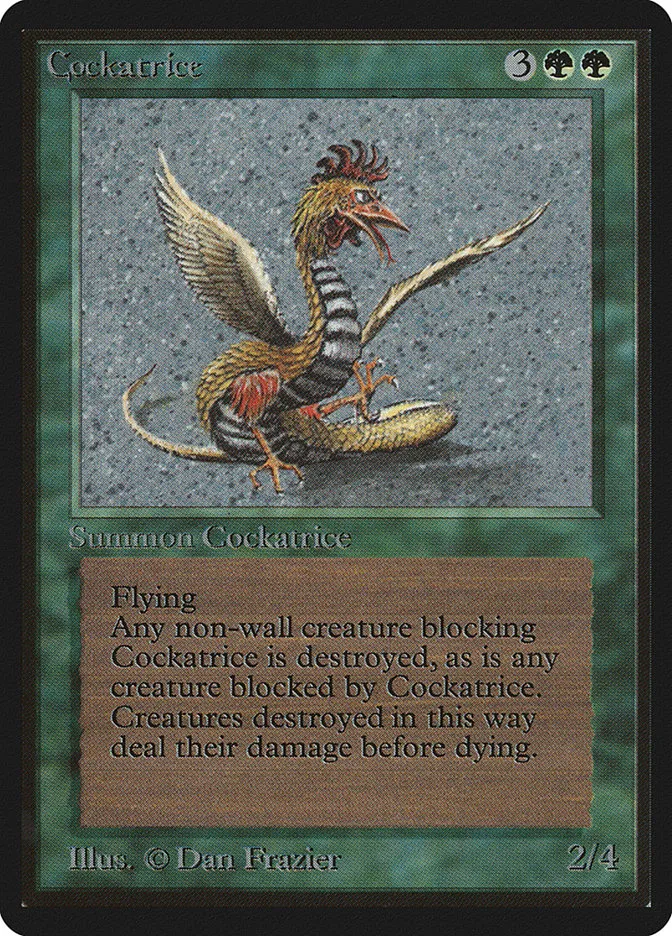 1993 Limited Edition Beta Cockatrice rare #190 rare card image