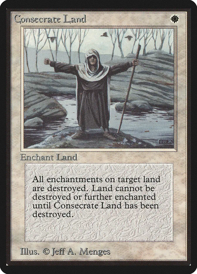 1993 Limited Edition Beta Consecrate Land uncommon #15 uncommon card image