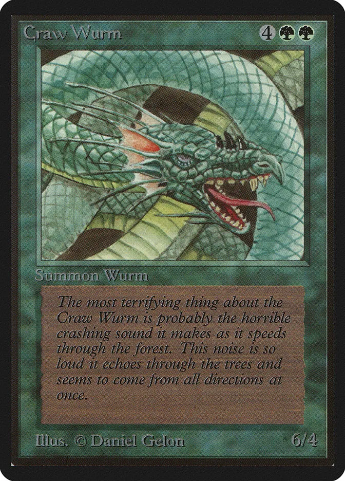 1993 Limited Edition Beta Craw Wurm common #191 common card image