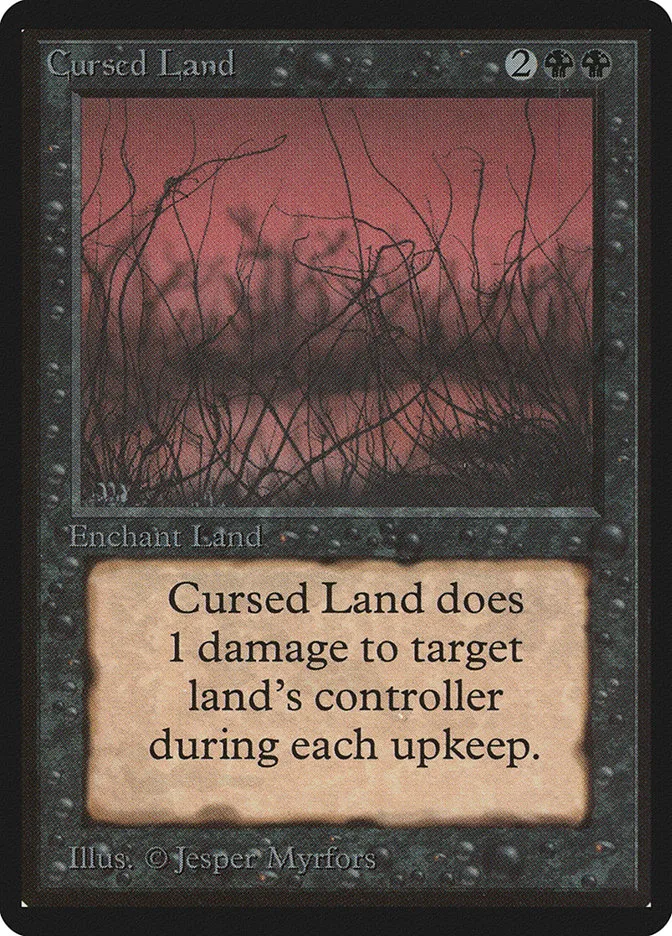 1993 Limited Edition Beta Cursed Land uncommon #98 uncommon card image