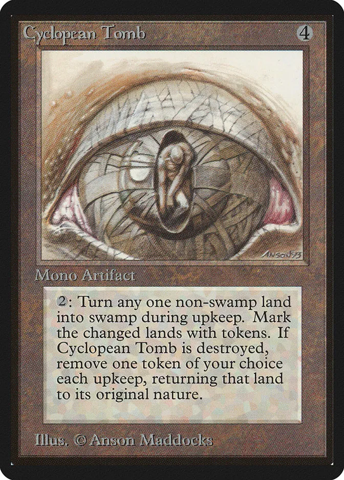 1993 Limited Edition Beta Cyclopean Tomb rare #241 rare card image