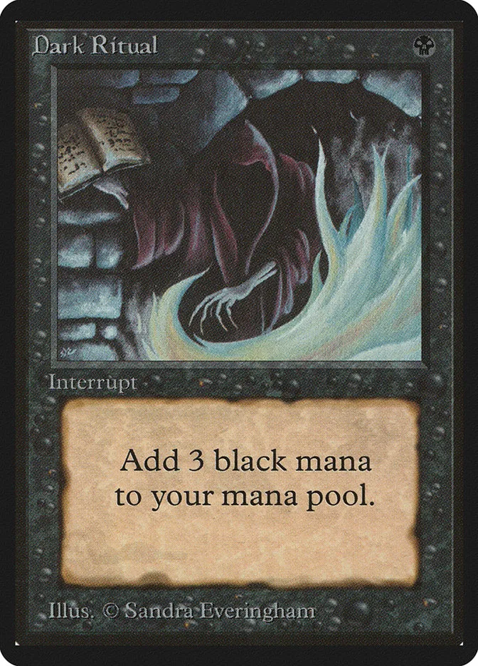 1993 Limited Edition Beta Dark Ritual #99 common card image