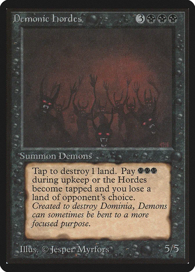 1993 Limited Edition Beta Demonic Hordes rare #104 rare card image