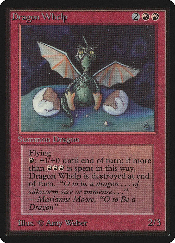 1993 Limited Edition Beta Dragon Whelp uncommon #142 uncommon card image