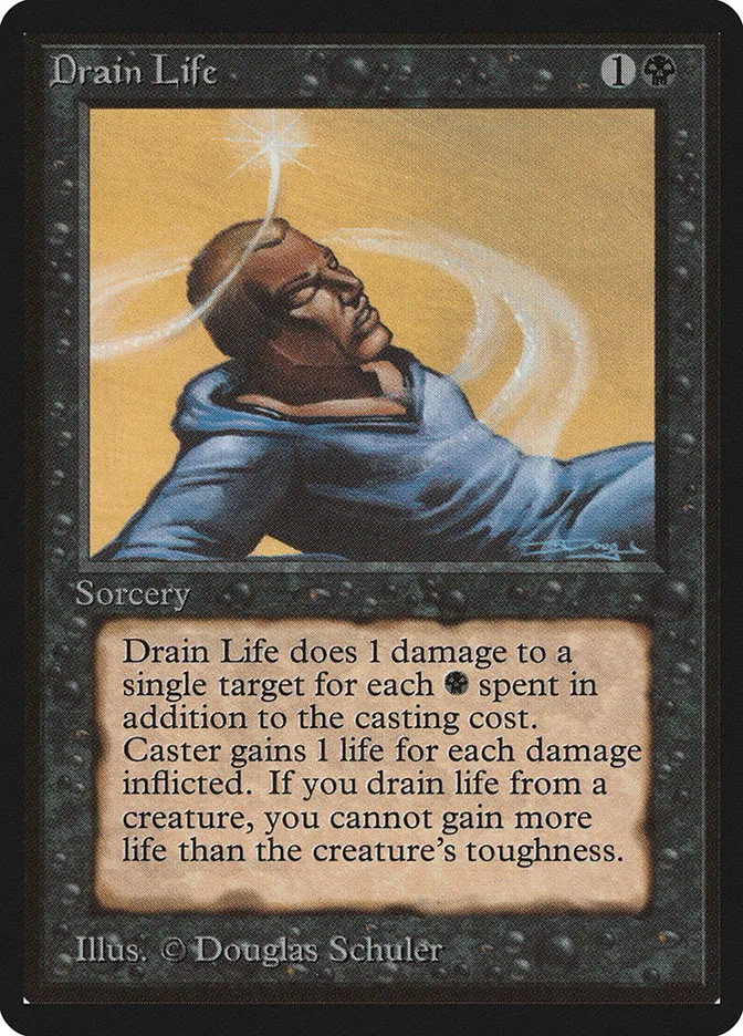 1993 Limited Edition Beta Drain Life common #106 common card image
