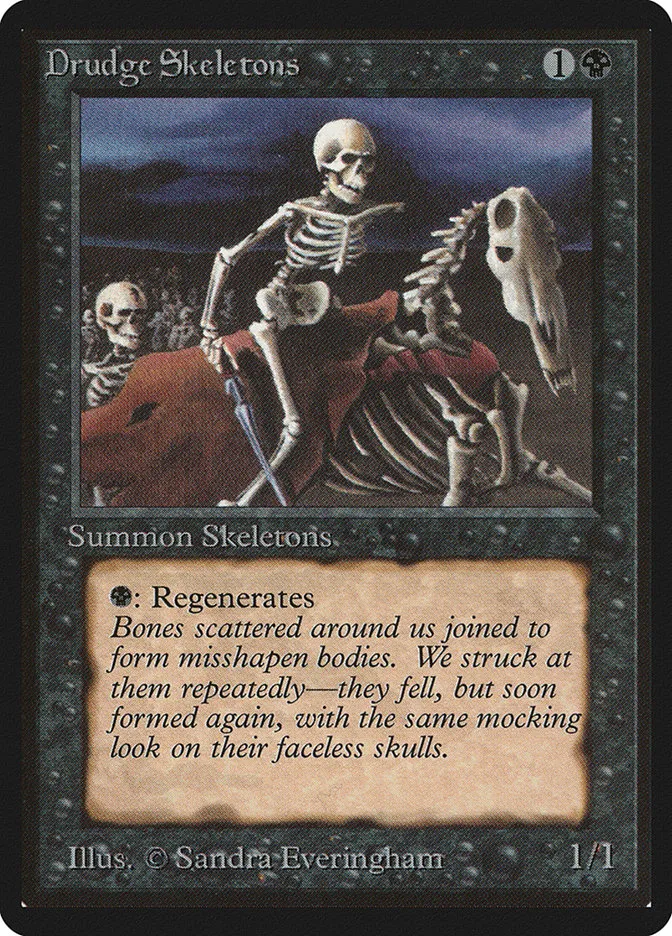 1993 Limited Edition Beta Drudge Skeletons common #107 common card image