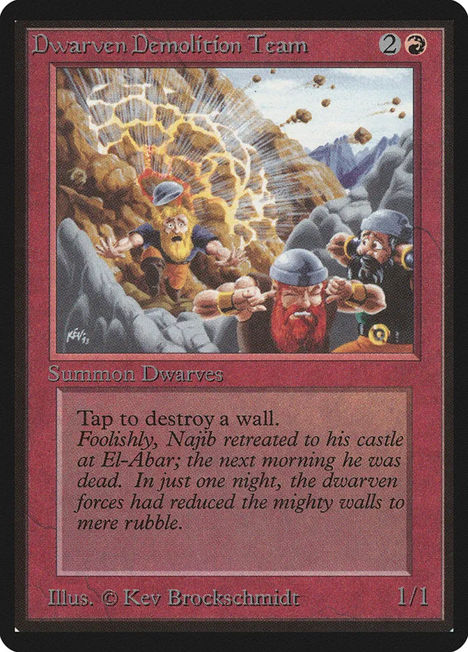 1993 Limited Edition Beta Dwarven Demolition Team uncommon #143 uncommon card image