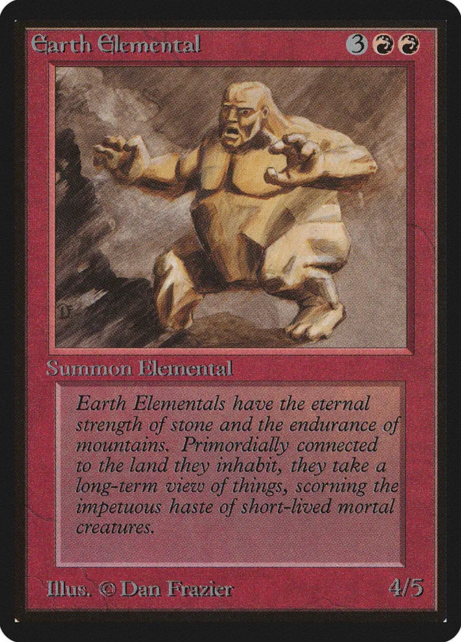 1993 Limited Edition Beta Earth Elemental uncommon #145 uncommon card image