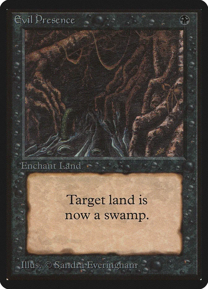 1993 Limited Edition Beta Evil Presence uncommon #108 uncommon card image