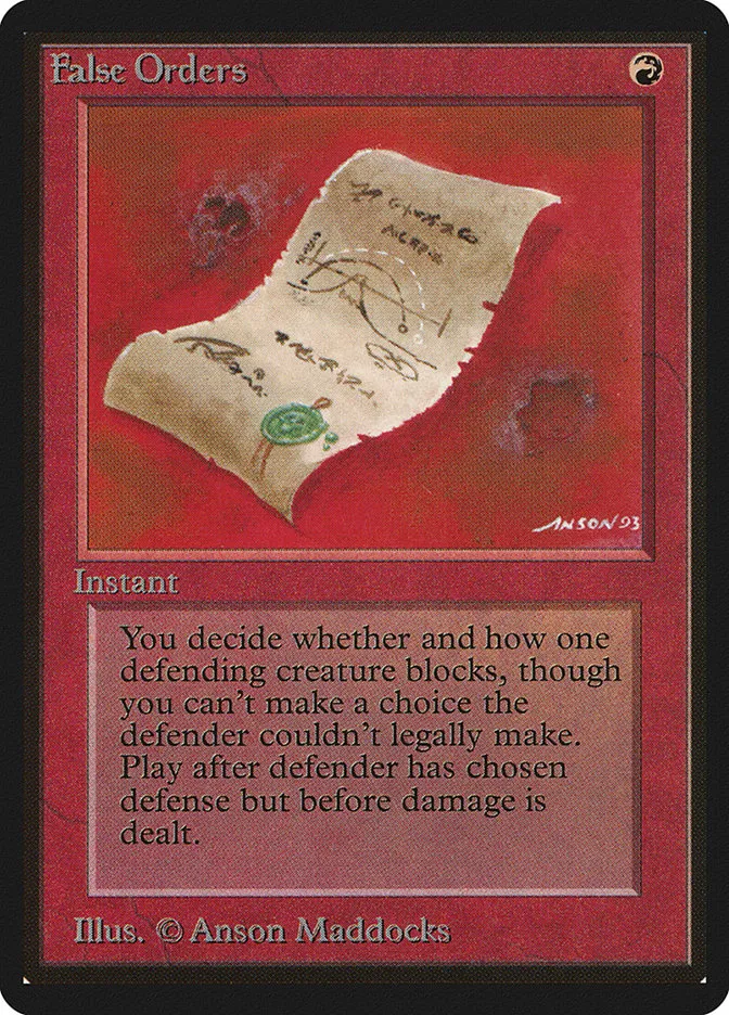 1993 Limited Edition Beta False Orders common #148 common card image