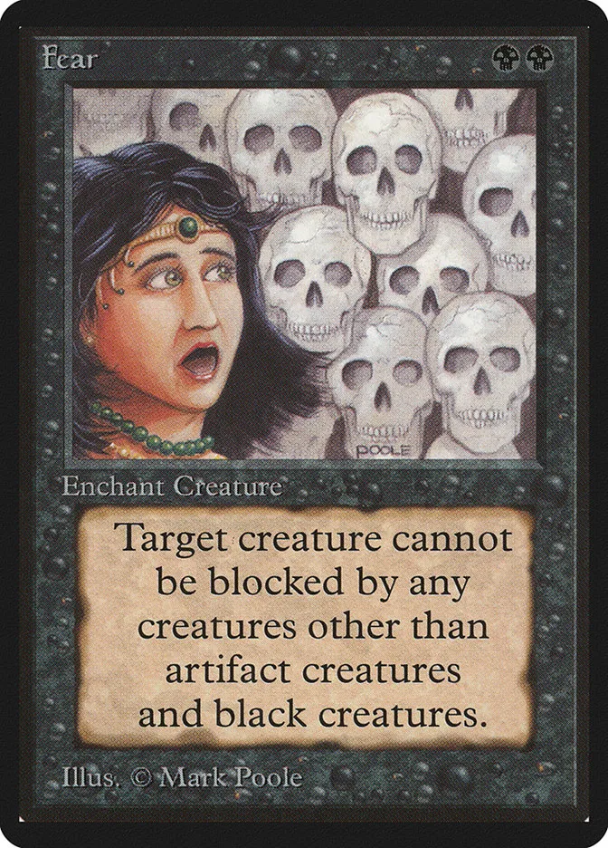 1993 Limited Edition Beta Fear common #109 common card image