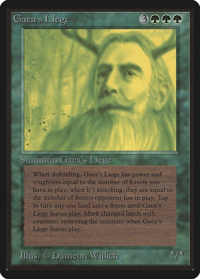 1993 Limited Edition Beta Gaea's Liege rare #197 rare card image