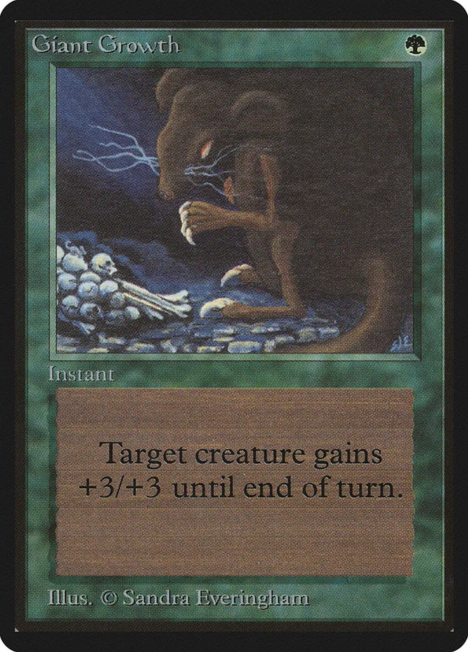 1993 Limited Edition Beta Giant Growth #198 common card image