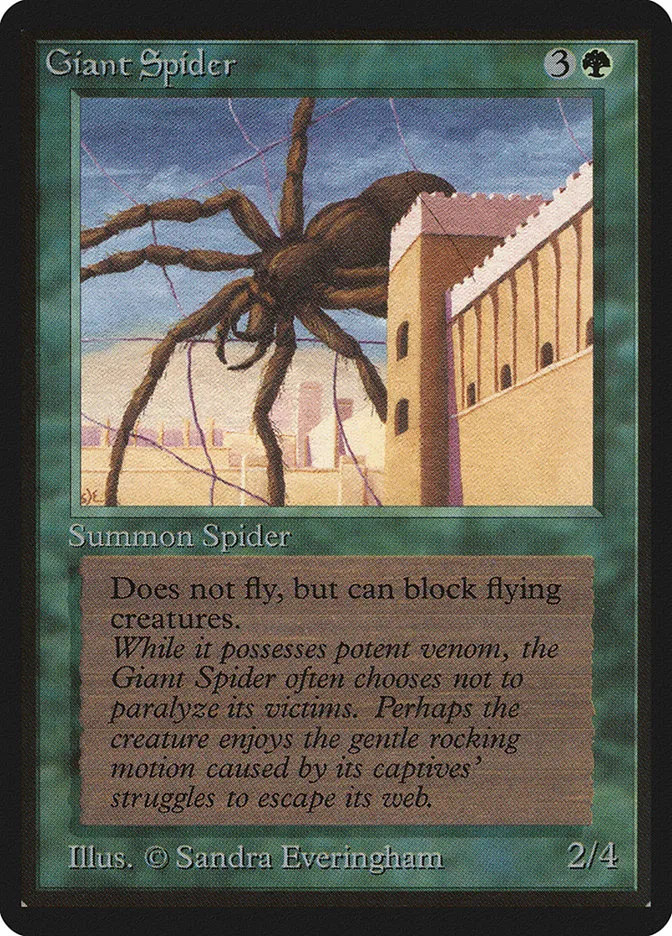 1993 Limited Edition Beta Giant Spider common #199 common card image